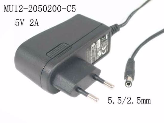 LEI / Leader MU12-2050200-C5 AC Adapter 5V-12V 5V 2A, 5.5/2.5mm, EU 2P