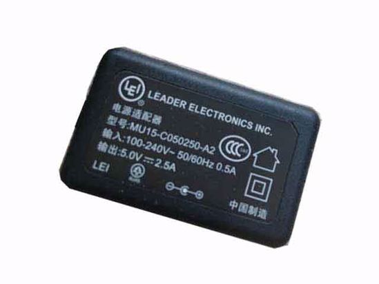 LEI / Leader MU15-C050250-A2 AC Adapter 5V-12V 5V 2.5A, 3.5/1.35mm, US 2P