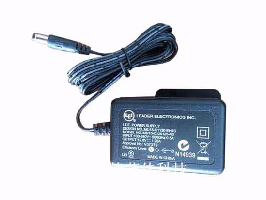 LEI / Leader MU15-C1120-EH1S AC Adapter 5V-12V 12V 1.25A, 5.5/2.1mm, AU 2P