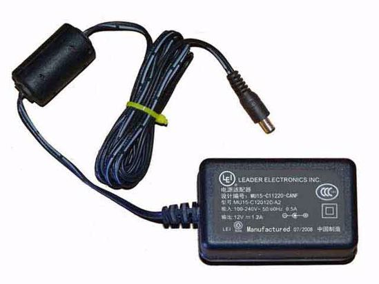 LEI / Leader MU15-C120120-A2 AC Adapter 5V-12V 12V 1.2A, 5.5/2.1mm, US 2P