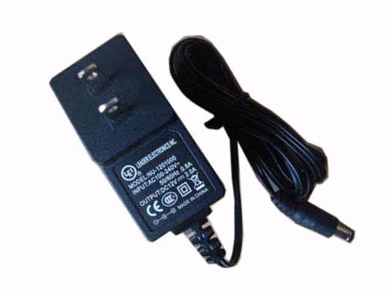 LEI / Leader NU-1201000 AC Adapter 5V-12V 12V 2A, 5.5/2.1mm, US 2P