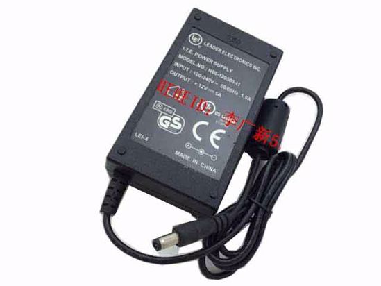 LEI / Leader NU60-120500-I1 AC Adapter 5V-12V 12V 5A, 5.5/2.5mm, C14