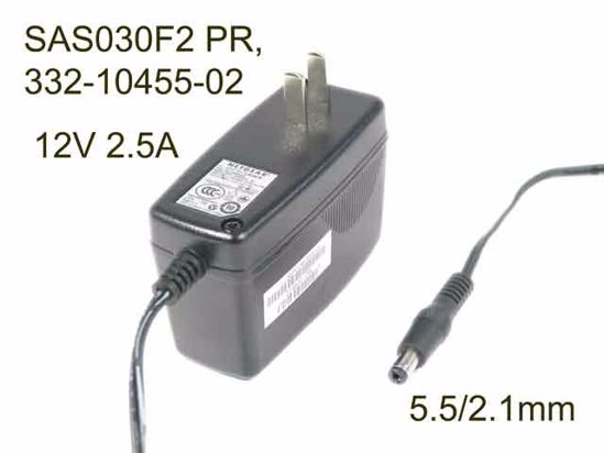 NETGEAR SAS030F2 PR AC Adapter 5V-12V 12V 2.5A, 5.5/2.1mm, US 2P