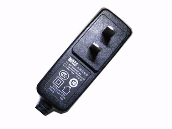 Mass Power EEF1200100C1BA AC Adapter 5V-12V 12V 1A, 5.5/2.1mm, US 2P, New