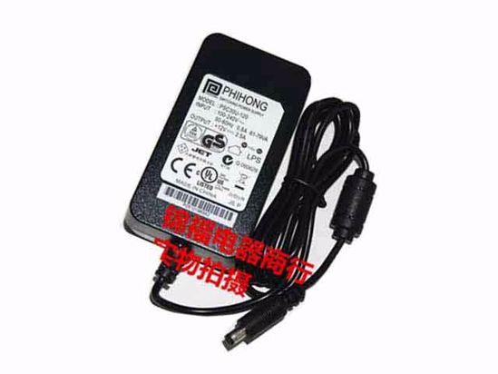 PHIHONG PSC30U-120 AC Adapter 5V-12V 12V 2.5A, 5.5/2.5mm, C14