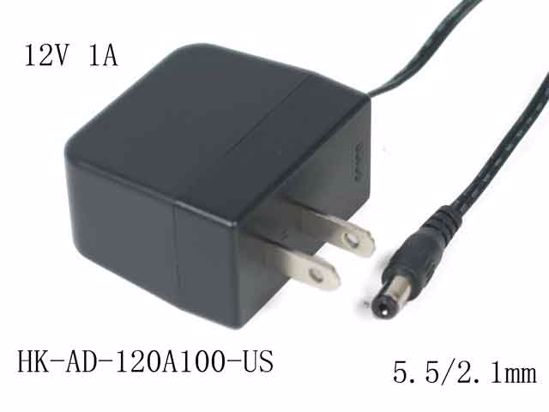 RUCKUS 740-64190-001 AC Adapter 5V-12V 12V 1A, 5.5/2.1mm, US 2P