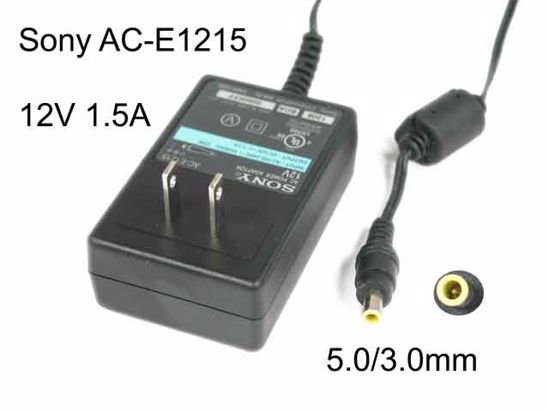 Sony Common Item (Sony) AC Adapter 5V-12V 12V 1.5A, 5.0/3.0mm W/Pin, US 2P