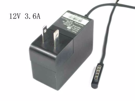 ACP OEM Power AC Adapter 5V-12V 12V 3.6A, Surface Pro, US 2-Pin Plug, 1536