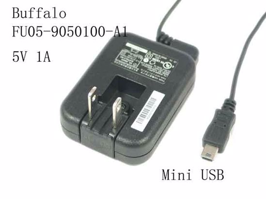 Buffalo FU05-9050100-A1 AC Adapter 5V-12V FU05-9050100-A1 , 5V 1A, Mini USB, US 2-Pin P