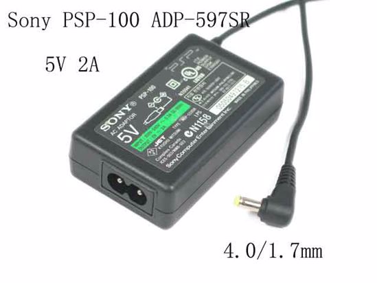 Sony Common Item (Sony) AC Adapter 5V-12V 5V 2A, Barrel 4.0/1.7mm, 2-Prong, ADP-597SR, P