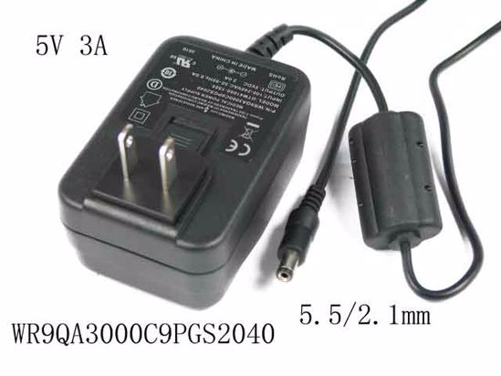 Other Brands MASIMO AC Adapter 5V-12V 5V 3A, Barrel 5.5/2.1mm, US 2-Pin Plug