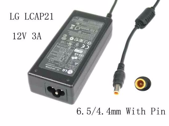 ACP OEM Power AC Adapter 5V-12V 12V 3A Barrel 6.5/4.4mm With Pin, 3-Prong