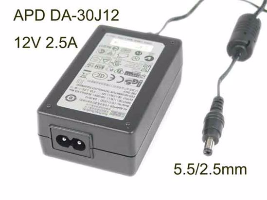 APD / Asian Power Devices DA-30J12 AC Adapter 5V-12V 12V 2.5A, 5.5/2.5mm, 2P, New