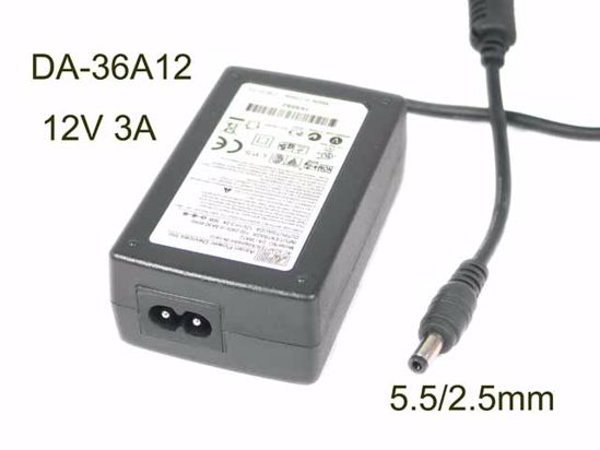 APD / Asian Power Devices DA-36A12 AC Adapter 5V-12V 12V 3A, 5.5/2.5mm, 2P, New