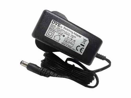 DVE DSA-12PFA-05 AC Adapter 5V-12V 5V 2A, 3.5/1.35mm, UK 3P Plug