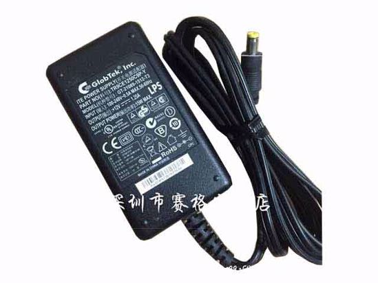 GlobTek TR9CE1250C9P-Y AC Adapter 5V-12V 12V 1.25A, 5.5/2.1mm, C14, New