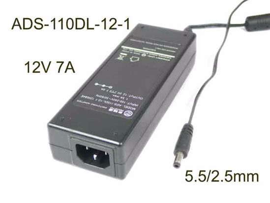 HOIOTO ADS-110DL-12-1 AC Adapter 5V-12V 12V 7A, 5.5/2.5mm, C14, New