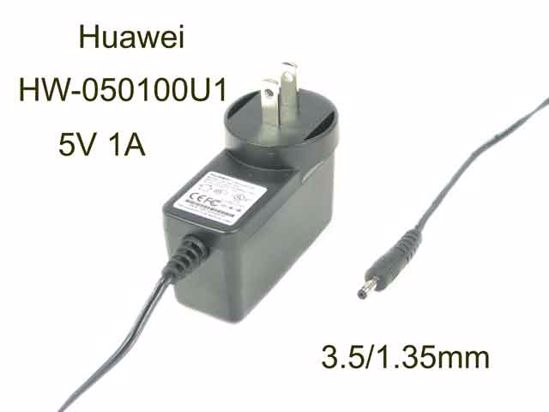 Huawei HW-050100U1 AC Adapter 5V-12V 5V 1A, 3.5/1.35mm, US 2P Plug