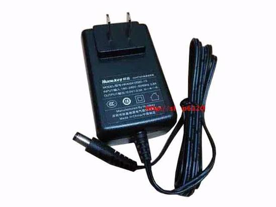 Huntkey HKA02412020-1S AC Adapter 5V-12V 12V 2A, 5.5/2.1mm, US 2P Plug, New