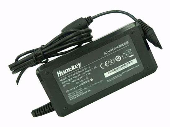 Huntkey HKA03612030-7J AC Adapter 5V-12V 12V 3A, 5.5/2.1mm, C14, New