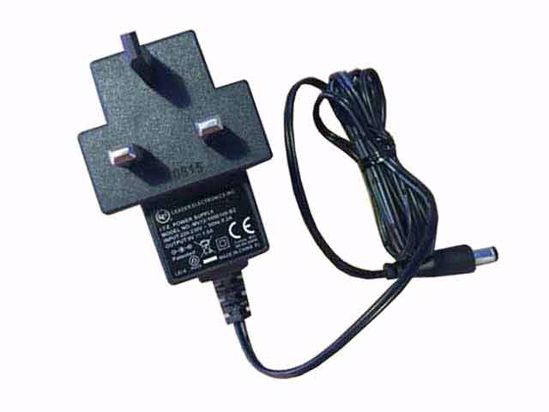 LEI / Leader MV12-Y090100-B2 AC Adapter 5V-12V 9V 1A, 5.5/2.5mm, UK 3P Plug, New