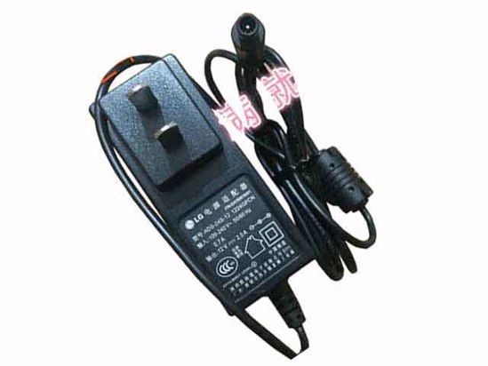 LG AC Adapter (LG) AC Adapter 5V-12V ADS-24S-12, 12V 2A, 6.0/4.3mm WP, US 2P Plug, New