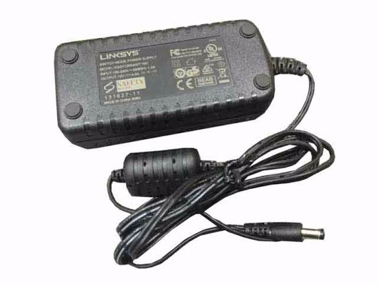 Linksys KSAH1200100T1M2 AC Adapter 5V-12V 12V 4A, 5.5/2.1mm, 2P