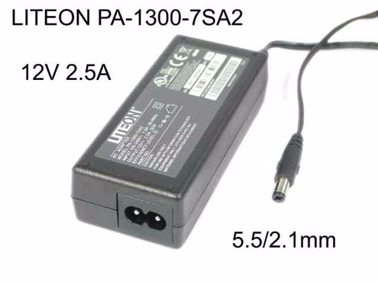 LITE-ON PA-1300-7SA2 AC Adapter 5V-12V 12V 2.5A, 5.5/2.1mm, 2P, New