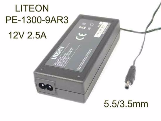 LITE-ON PE-1300-9AR3 AC Adapter 5V-12V 12V 2.5A, 5.5/3.5mm WP, 2P