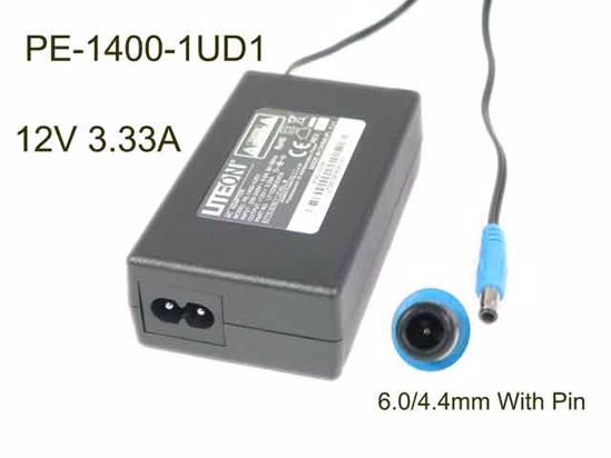 LITE-ON PE-1400-1UD1 AC Adapter 5V-12V 12V 3.33A, 6.0/4.4mm WP, 2P, New