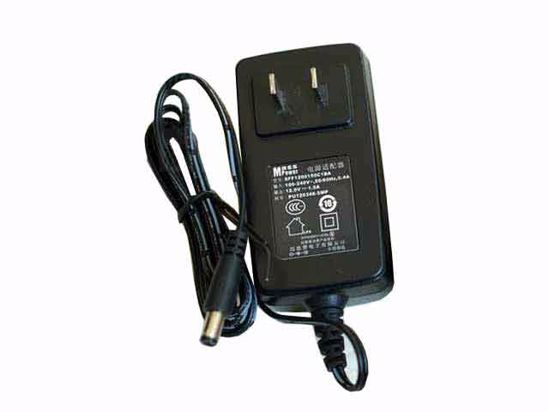 Mass Power SFF1200150C1BA AC Adapter 5V-12V 12V 1.5A, 5.5/2.1mm, US 2P Plug, New