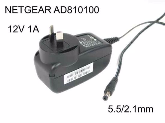 NETGEAR AD810100 AC Adapter 5V-12V 12V 1A, 5.5/2.1mm, AU 2P Plug, New