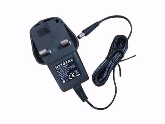 NETGEAR AD810200 AC Adapter 5V-12V 12V 1A, 5.5/2.1mm, UK 3P Plug, New