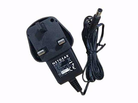 NETGEAR AD817200 AC Adapter 5V-12V 12V 1.5A, 5.5/2.5mm, UK 3P Plug, New