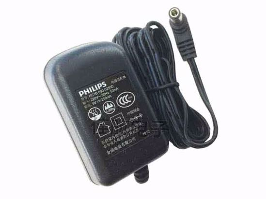 Philips KC1B-090-0250D AC Adapter 5V-12V 9V 0.25A, 5.5/2.1mm, US 2P Plug, New