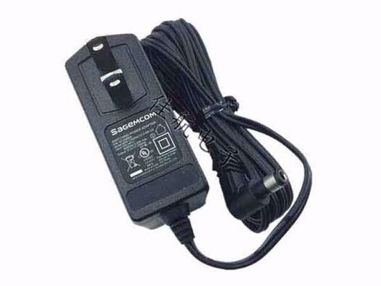 Sagemcom MSP-C0500IC12.0-6W-US AC Adapter 5V-12V 12V 0.50A, 5.5/2.5mm, US 2P Plug, New