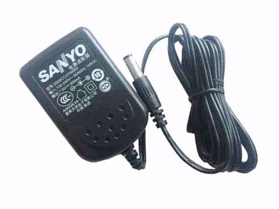 Sanyo AC Adapter (Sanyo) AC Adapter 5V-12V 7.5V 0.5A, 5.5/2.1mm, US 2P Plug, New