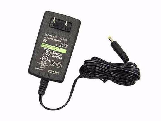 Sony AC Adapter (Sony) AC Adapter 5V-12V 6V 1.3A, 4.0/1.7mm, US 2P Plug, New