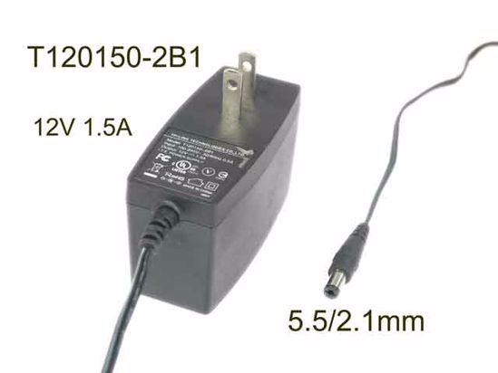 TP-Link T120150-2B1 AC Adapter 5V-12V 12V 1.5A, 5.5/2.1mm, US 2P Plug