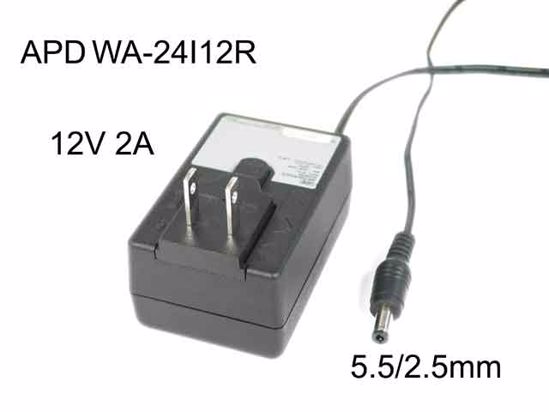 APD / Asian Power Devices WA-24I12R AC Adapter 5V-12V WA-24I12R, 12V 2A, Barrel 5.5/2.5m