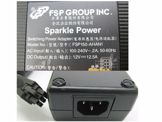 FSP Group Inc FSP180-AHAN1 AC Adapter 5V-12V 12V 12.5A, 6-Pin, C14