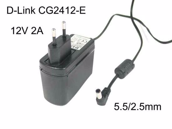 D-Link CG2412-E AC Adapter 5V-12V 12V 2A, Barrel 5.5/2.5mm, EU 2-Pin Plug, CG2412-E