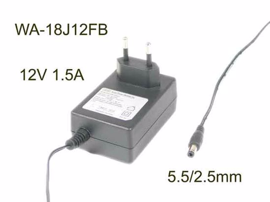 APD / Asian Power Devices WA-18J12FB AC Adapter 5V-12V 12V 1.5A, Barrel 5.5/2.5mm, EU 2-