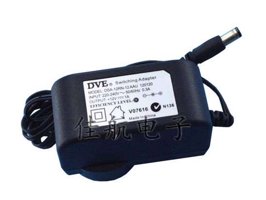 DVE DSA-12RN-12A AC Adapter 5V-12V DSA-12RN-12AAU