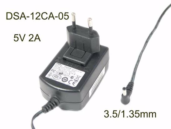 DVE DSA-12CA-05 AC Adapter 5V-12V 5V 2A, 3.5/1.35mm, EU 2P, NEW