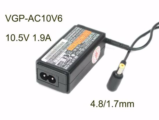 Sony Common Item (Sony) AC Adapter 5V-12V 10.5V 1.9A, 4.8/1.7mm, 2-Prong