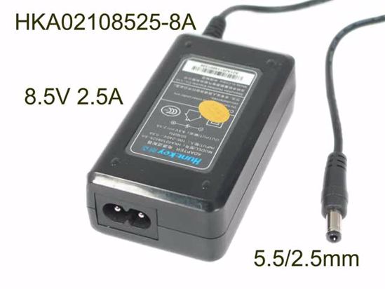 Huntkey HKA02108525-8A AC Adapter 5V-12V 8.5V 2.5A, 5.5/2.5mm, 2P, New