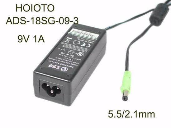 HOIOTO ADS-18SG-09-3 AC Adapter 5V-12V 9V 1A, 5.5/2.1mm, 3P, New