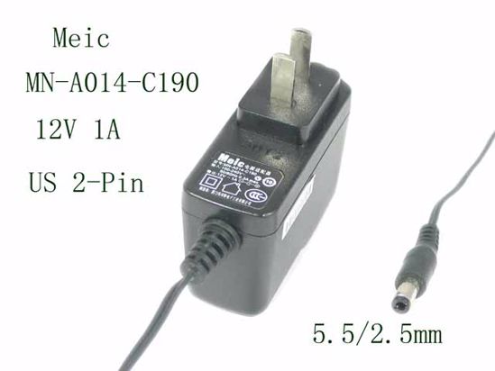 Meic MN-A014-C190 AC Adapter 5V-12V MN-A014-C190