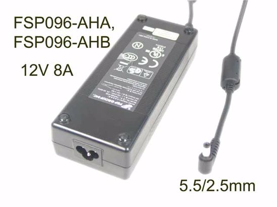 FSP Group Inc FSP096-AHA , FSP096-AHB, AC Adapter 5V-12V 12V 8A, 5.5/2.5mm, 3-Prong